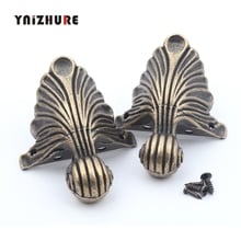 4Pcs Case Box Corners For Antique Furniture Decorative Triangular Pattern Carved Bronze Tone 2024 - buy cheap