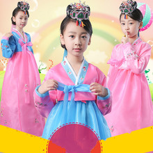 New Design Korean Girl Children Ethnic Minorities Stage Show Hanbok Korean Dance Suit Children Costume Traditional Court Dress 2024 - buy cheap