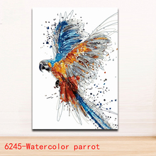 Pintura por números de animais aquarela, pinturas de papagaio com pássaros voadores e tintas com cores de pintura para hoom 2024 - compre barato