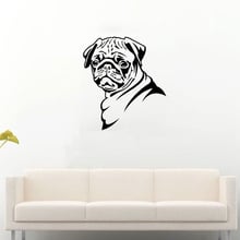 Pug Dog Animal Bread Cute Pretty Wall Stickers for Nursery Kids Room Removable Wallpaper Decals Bedroom Vinyl Art Murals L386 2024 - buy cheap