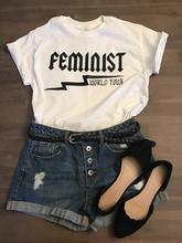 Skuggnas nova chegada feminista world tour camiseta camisas feminista caminhada roupas futuro é feminino t dropship 2024 - compre barato