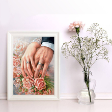 Lover Hands, pintura de diamantes, completa, bordado de diamantes, redondo/cuadrado, punto de cruz, costura, mosaico, BRICOLAJE, manualidades, regalo, decoración de boda 2024 - compra barato