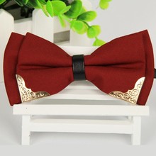 women bow tie 12 cm * 6 cm High quality bowties for men silk cravate red white pink Metal angle options wedding 2020 2024 - buy cheap