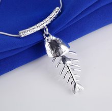 Collar de hueso de pescado Chapado en plata, nueva oferta, collares y colgantes de plata/GDGOBAHG ITKDIZRJ 2024 - compra barato