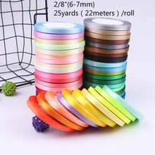 6mm 2/8"25yards Silk Satin Ribbon Decorative Gift Packing Wedding Crafts Christmas halloween ribbon diy hair accessories craft 2024 - buy cheap