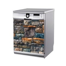 Creative 3D Bricks Dishwasher Refrigerator Freeze Sticker Fridge Door Cover Wallpaper Kitchen Wall Stickers 2024 - buy cheap