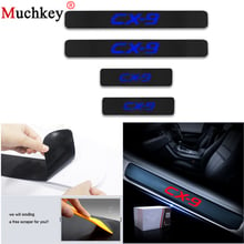 4pcs For MAZDA CX-9 CX9 CX 9 Carbon Fiber Vinyl Car Door Sill Scuff Plate Decal Sticker Door Threshold Plate Car Styling 4Pcs 2024 - buy cheap