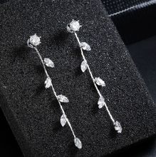 2019 New Women's simple style Branch tassels Crystal Drop Earrings for banquet party wedding delicate lovely elegant Earrings 2024 - buy cheap
