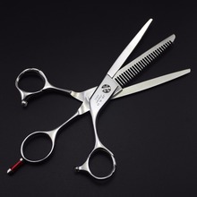 6inch Cutting and Thinning Combined Into One Hair Scissors Dual Use Professional Hairdressing Scissors for Barber Hair Cutting 2024 - buy cheap