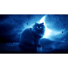 Full Square Drill 5D DIY Diamond Painting "Moonlight cat" Embroidery Cross Stitch Mosaic Home Decor Gift Y2039 2024 - buy cheap