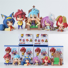 Figuras de acción del Anime No Game No Life Shiro Sora Jibril Steve, modelos coleccionables de PVC, muñecos, 6 unids/set por Set 2024 - compra barato