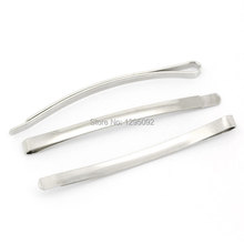 100Pcs Silver Tone Arch Alloy Hair Clips Barrettes DIY Jewelry Findings Charms 45x10mm 2024 - buy cheap