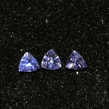 100% natural tanzanite loose gemstone 6 mm *6mm trangle shape genuine VS tanzanite loose stone 2024 - buy cheap