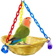 New Parrot Toy Bird Flower Basket Nest Swing Suspension Bridge Toys For Parrots Pet Products Bird Supplies 2pcs/lot 2024 - buy cheap