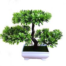 Árbol de simulación de Ganoderma para decoración del hogar, conjunto de bonsái de flores, maceta pequeña, planta verde, mesa Artificial, novedad 2024 - compra barato