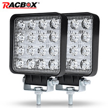 RACBOX 4 inch 48W Slim LED Work Light Flood Spot Driving Lamp for Lada Truck Trailer SUV Off Road Boat 12V 24V 4WD Car Styling 2024 - buy cheap