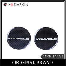 KODASKIN Motorcycle 3D Carbon Timing Belt Cover Front and Rear Round Decal for Ducati XDIAVELS 2024 - buy cheap