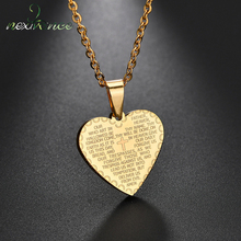 Nextvance colar de aço inoxidável com pingente de coração, religioso, dourado, corrente de amuleto para mulheres, presente, joia simples 2024 - compre barato