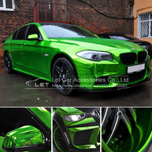 high stretchable Green Chrome Mirror Vinyl Wrap Film Sticker Sheet emblem Car Bike Motor Body Cover 2024 - buy cheap