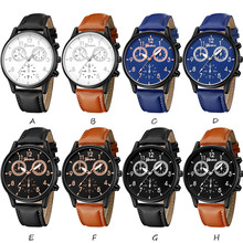 Fashion Men's Leather Military Casual Analog Quartz Wrist Watch Business Watches automatic watch luxury watch women leather 2024 - buy cheap
