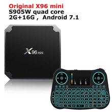 X96 MINI-Dispositivo de TV inteligente Original, Android 7,1, S905W, cuatro núcleos, 2G/16G, WIFI, Cable IR, 3D, 4K, HDR, decodificador OTT, reproductor multimedia 2024 - compra barato