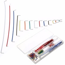 140pcs Solderless Breadboard Jumper 22 AWG Solid Wires Cable Kit Set with Plastic Box 9Colors 2024 - buy cheap