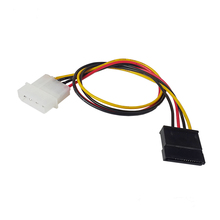 Кабель-адаптер питания с 4-контактным интерфейсом IDE на 15-контактный SATA, серийный кабель для жесткого диска с интерфейсом SATA на IDE 2024 - купить недорого