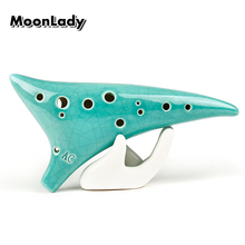 12 Holes Sharp Hole Ocarina Green Ice-crack Alto C Music Instruments Chinese High Quality Woodwind Instrument Easy to Learn 2024 - buy cheap