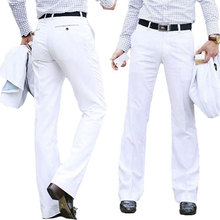 Мужские расклешенные брюки Modis, летние прямые брюки для отдыха в британском стиле, формальные брюки свободного покроя, размер 37 2024 - купить недорого