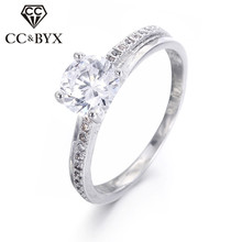 Moda anéis de noivado para mulheres cz casamento bandas midi anel jóias atacado anillos para venda cc213 2024 - compre barato