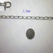 hot selling ordinary stainless steel AISI 304 1.5MM diameter lifting long link chain 2024 - buy cheap