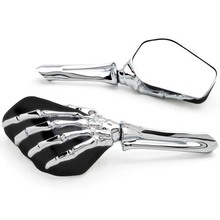 Free Shipping Black/BlackChrome Skeleton Hand Motorcycle Mirrors For Honda CBR 1000 1000RR CBR1000 2024 - buy cheap