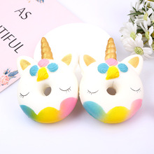 Big Jumbo Unicorn doughnuts Squishy Squeeze Squishi Squshy Toy Slow Rising for Adults Relieves Stress Anxiety Decoration 2024 - buy cheap