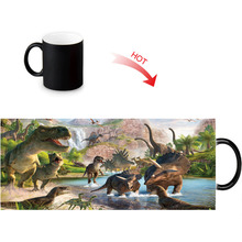 Custom Photo Heat Sensitive Magic Ceramic Mugs 12oz Color Changing magic Mug Dinosaur Coffee Milk Cup Personalized Gift 2024 - buy cheap