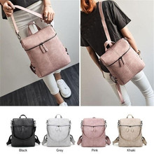 2020 Vintage Backpacks Casual PU Leather Travel Bags School Woman Bag Women Backpack Lovely Girls School Bags Ladies Bag 2024 - buy cheap