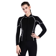 Женский гидрокостюм Sbart 2 мм, Черная куртка с трубкой для серфинга и дайвинга, солнцезащитный костюм 2024 - купить недорого