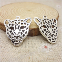 40 Uds. De dijes de leopardo, colgante de plata tibetana, aleación de Zinc, compatible con pulsera, collar, DIY, encuentra de joyería de Metal 2024 - compra barato