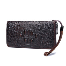 New Fashion Alligator Men's Long Wallets Natural Real Leather Male 100% Cow Genuine Leather Cash Purses Clutch Men Card Holders 2024 - buy cheap