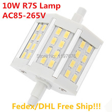 Lâmpada de luz led 10w r7s, 24 peças, led r7s, j78 mm, substituição lâmpada de inundação de halogênio, com luz quente/fria, fedex/dhl, frete grátis 2024 - compre barato