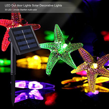 5M 20LEDS solar lights Starfish dragonfly crystal ball shape Waterproof Fairy Christmas string Lights for garden home decoration 2024 - buy cheap