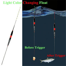 Inteligente Luz Conduzida da Pesca Flutuador Noite Luminosa Bóias De Pesca Lembrar Automaticamente verticais Pesca Com Bateria Botão 2019 F9 2024 - compre barato