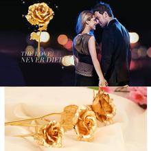 1pc Valentine's Day Creative Gift 24K Foil Plated Gold Rose Lasts Forever Love Wedding Decor Lover 2024 - buy cheap
