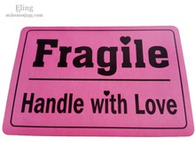 Adesivo de etiqueta para envio com detalhe amor, 76x51mm, produto fragile ss09 2024 - compre barato