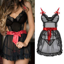 Womens Sexy Lingerie Nightwear G-string Babydoll Sleepwear Robe Dress Underwear 2024 - buy cheap