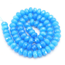 New 5x8mm Faceted blue chalcedony abacus shaped loose beads 15" 2 piece/lot DIY hot sale women jewelry making 2024 - buy cheap