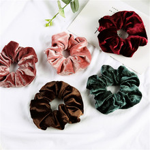 Woman Velvet Scrunchie Solid Hair Ring Ties For Girls Ponytail Holders Rubber Band Elastic Hairband Hair Accessories Headwear 2024 - buy cheap
