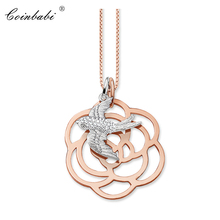 Necklace Swallow Flower Trendy Gift For Women, Europe Style Soul Jewelry 925 Sterling Silver  Fashion Jewelry Wholesale 2024 - buy cheap