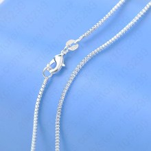 925 Sterling Silver Box Chain For Women necklace Smple Casual Jewelry 16-30 Inch Wholesale Dropshipping Retail Accept 2024 - buy cheap