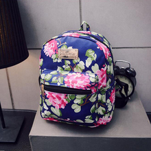 Promotion Blue Red Women Backpack 2020 Summer Small Retro Flower School Bags for Teenage Girls Street Casual Bagpack Sac A Dos 2024 - buy cheap