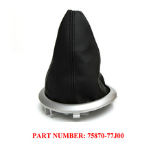 Car PU Leather Gear Shift Knob Boot Gaiter Dust Cover MT Lever Boot Gear Shift Knob Gearstick For Suzuki SX4 Swift 75870-77J00 2024 - купить недорого